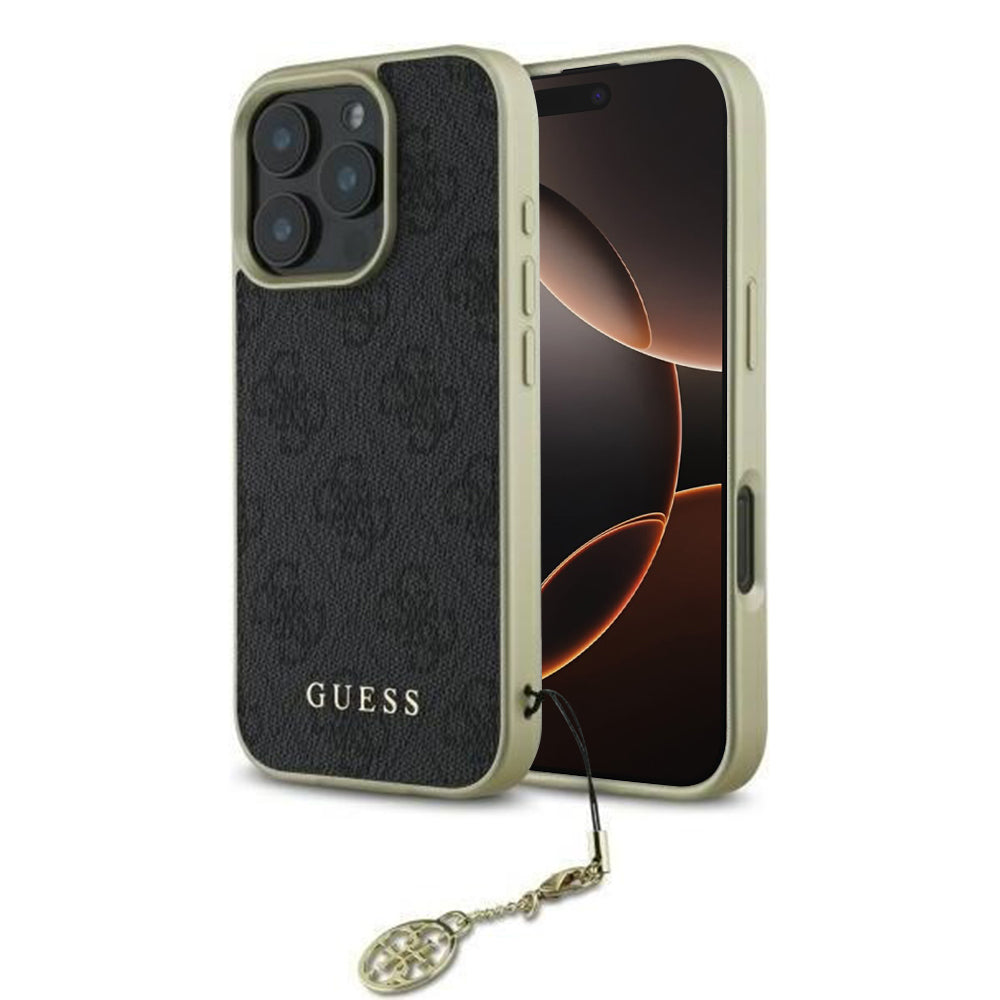 Futrola za Apple iPhone 16 Pro, Guess, 4G Charm, Crna