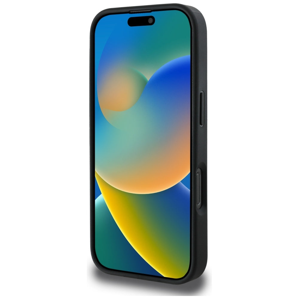 Futrola za Apple iPhone 16 Pro, Guess, 4G Grained Roses Big Logo, Crna