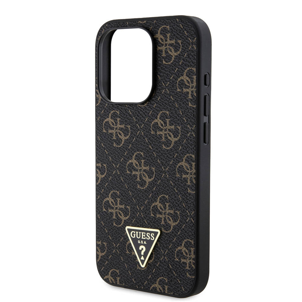 Futrola za Apple iPhone 16 Pro, Guess, 4G Triangle Logo, Bela