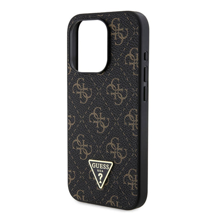 Futrola za Apple iPhone 16 Pro, Guess, 4G Triangle Logo, Bela