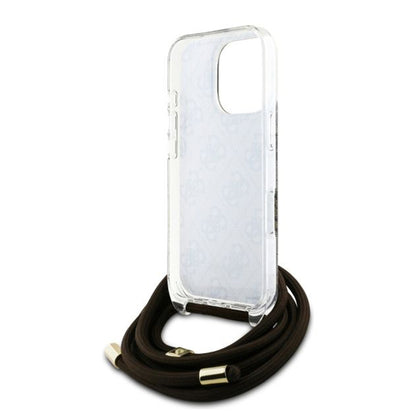 Futrola za Apple iPhone 16 Pro, Guess, Crossbody Cord 4G Print, Braon