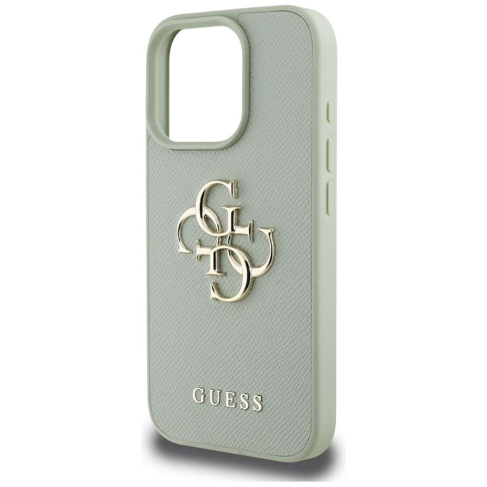 Futrola za Apple iPhone 16 Pro, Guess, Grained Big 4G Logo Small Classic Logo, Zelena