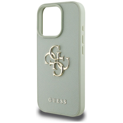 Futrola za Apple iPhone 16 Pro, Guess, Grained Big 4G Logo Small Classic Logo, Zelena