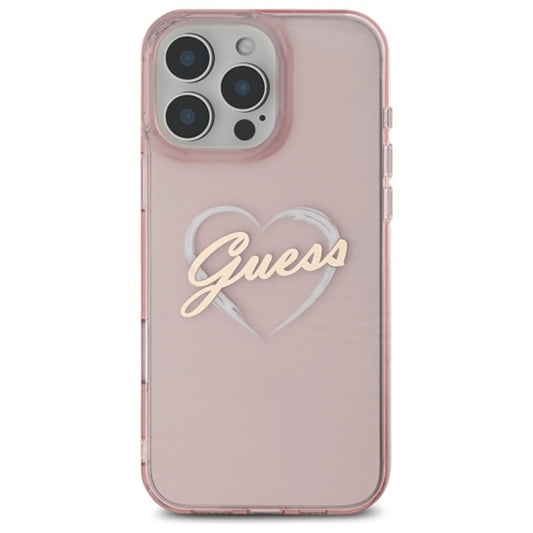 Futrola za Apple iPhone 16 Pro, Guess, IML Heart, Roze