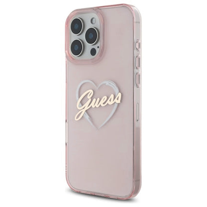Futrola za Apple iPhone 16 Pro, Guess, IML Heart, Roze
