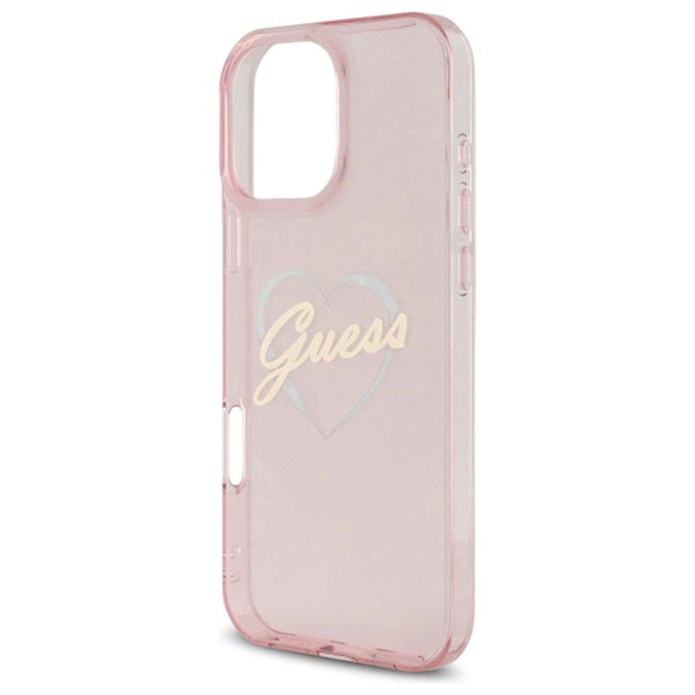 Futrola za Apple iPhone 16 Pro, Guess, IML Heart, Roze