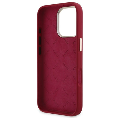 Futrola za Apple iPhone 16 Pro, Guess, Script Metal Logo, Roza