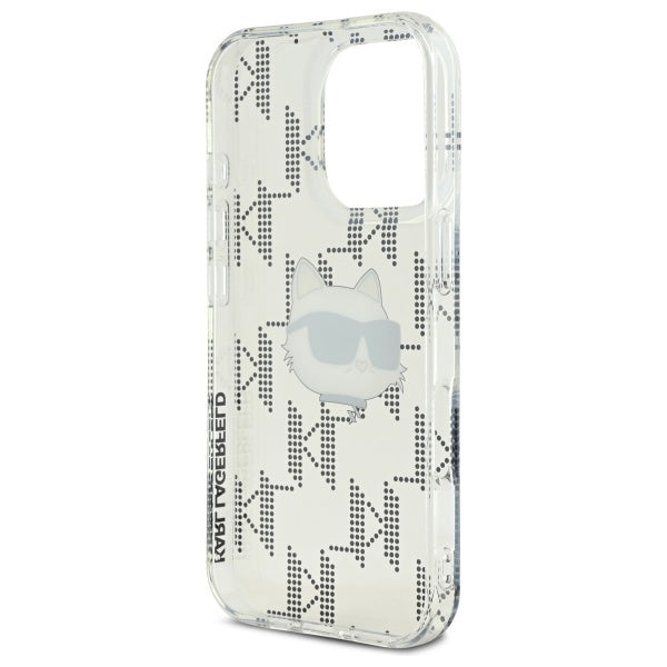 Futrola za Apple iPhone 16 Pro, Karl Lagerfeld, IML Luxury Electroplated Choupette's Head, Transparentna