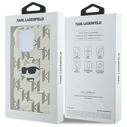 Futrola za Apple iPhone 16 Pro, Karl Lagerfeld, IML Luxury Electroplated Choupette's Head, Transparentna