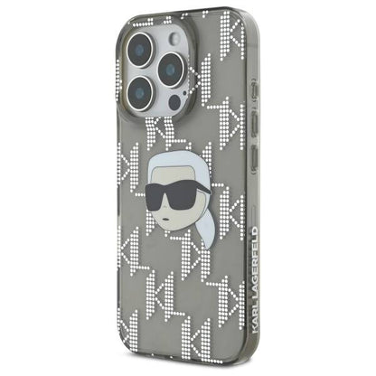 Futrola za Apple iPhone 16 Pro, Karl Lagerfeld, IML Luxury Electroplated Karl's Head, Crna