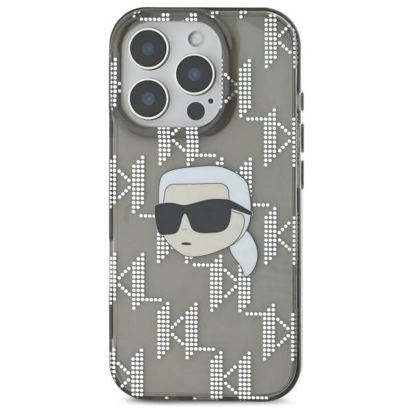 Futrola za Apple iPhone 16 Pro, Karl Lagerfeld, IML Luxury Electroplated Karl's Head, Crna