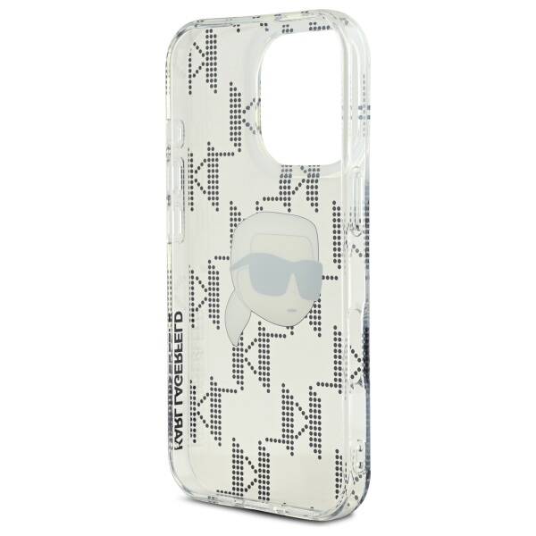 Futrola za Apple iPhone 16 Pro, Karl Lagerfeld, IML Luxury Electroplated Karl's Head, Transparentna
