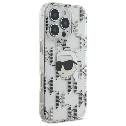 Futrola za Apple iPhone 16 Pro, Karl Lagerfeld, IML Luxury Electroplated Karl's Head, Transparentna
