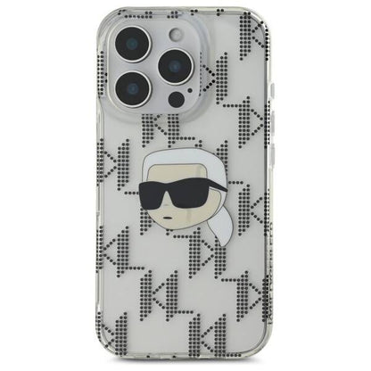 Futrola za Apple iPhone 16 Pro, Karl Lagerfeld, IML Luxury Electroplated Karl's Head, Transparentna