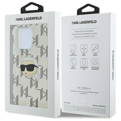 Futrola za Apple iPhone 16 Pro, Karl Lagerfeld, IML Luxury Electroplated Karl's Head, Transparentna