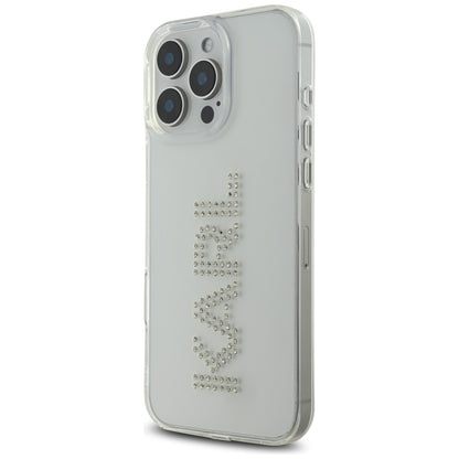 Futrola za Apple iPhone 16 Pro, Karl Lagerfeld, IML Rhinestones Transparent Logo, Transparentna