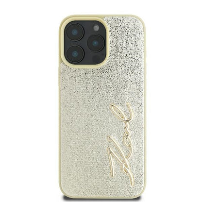 Futrola za Apple iPhone 16 Pro, Karl Lagerfeld, Metal Signature, Zlatna