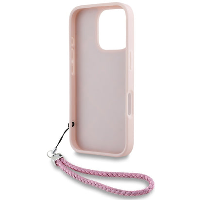 Futrola za Apple iPhone 16 Pro, Karl Lagerfeld, Quilted Initial Logo & Chain Strap, Roze