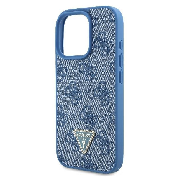 Futrola za Apple iPhone 16 Pro Max, Guess, Crossbody 4G Triangle Strass, Plava