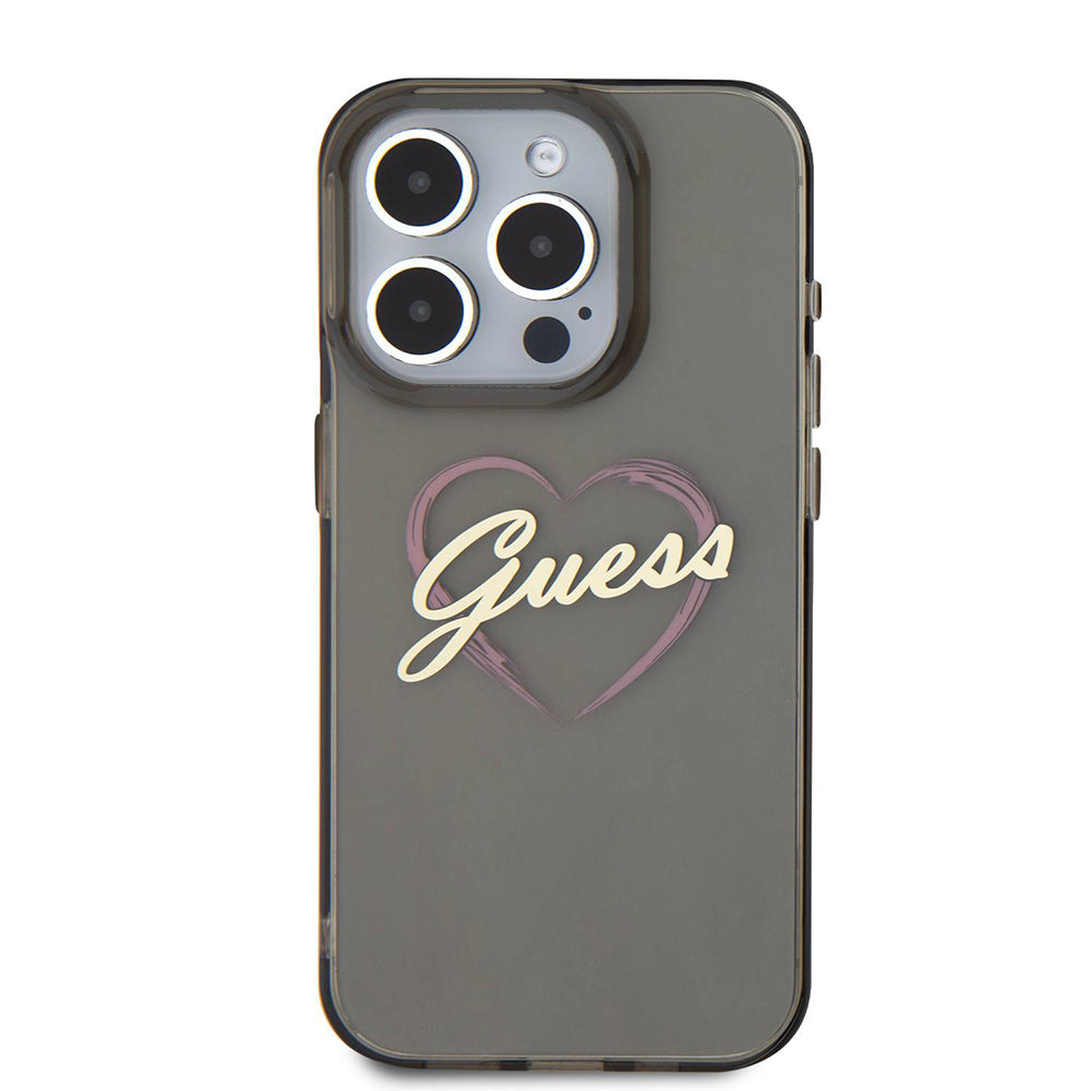 Futrola za Apple iPhone 16 Pro Max, Guess, IML Heart, Crna
