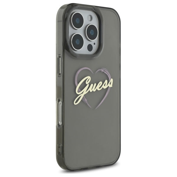Futrola za Apple iPhone 16 Pro Max, Guess, IML Heart, Crna