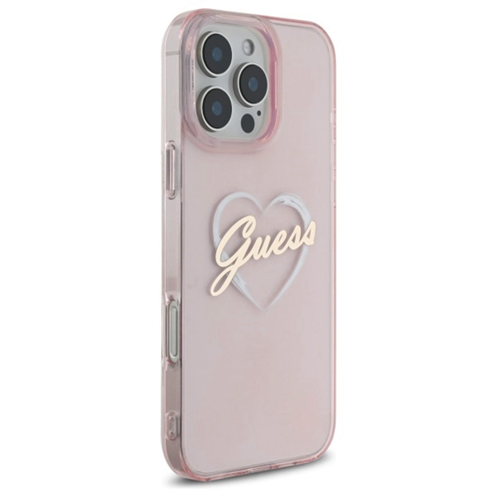 Futrola za Apple iPhone 16 Pro Max, Guess, IML Heart, Roze