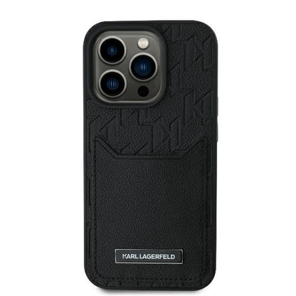 Futrola za Apple iPhone 16 Pro Max, Karl Lagerfeld, Cardslots Monogram, Crna