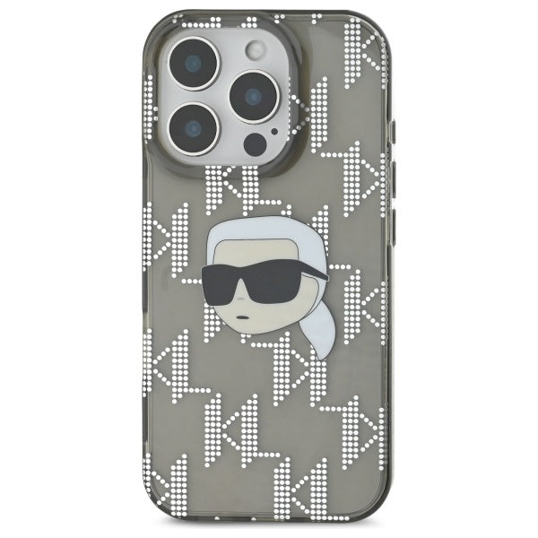 Futrola za Apple iPhone 16 Pro Max, Karl Lagerfeld, IML Luxury Electroplated Karl's Head, Crna