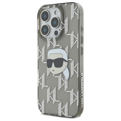 Futrola za Apple iPhone 16 Pro Max, Karl Lagerfeld, IML Luxury Electroplated Karl's Head, Crna