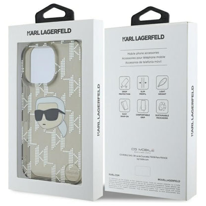 Futrola za Apple iPhone 16 Pro Max, Karl Lagerfeld, IML Luxury Electroplated Karl's Head, Crna