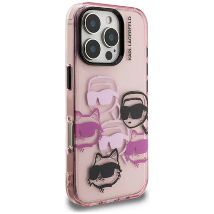 Futrola za Apple iPhone 16 Pro Max, Karl Lagerfeld, IML Luxury Multi Head Pattern, Roze
