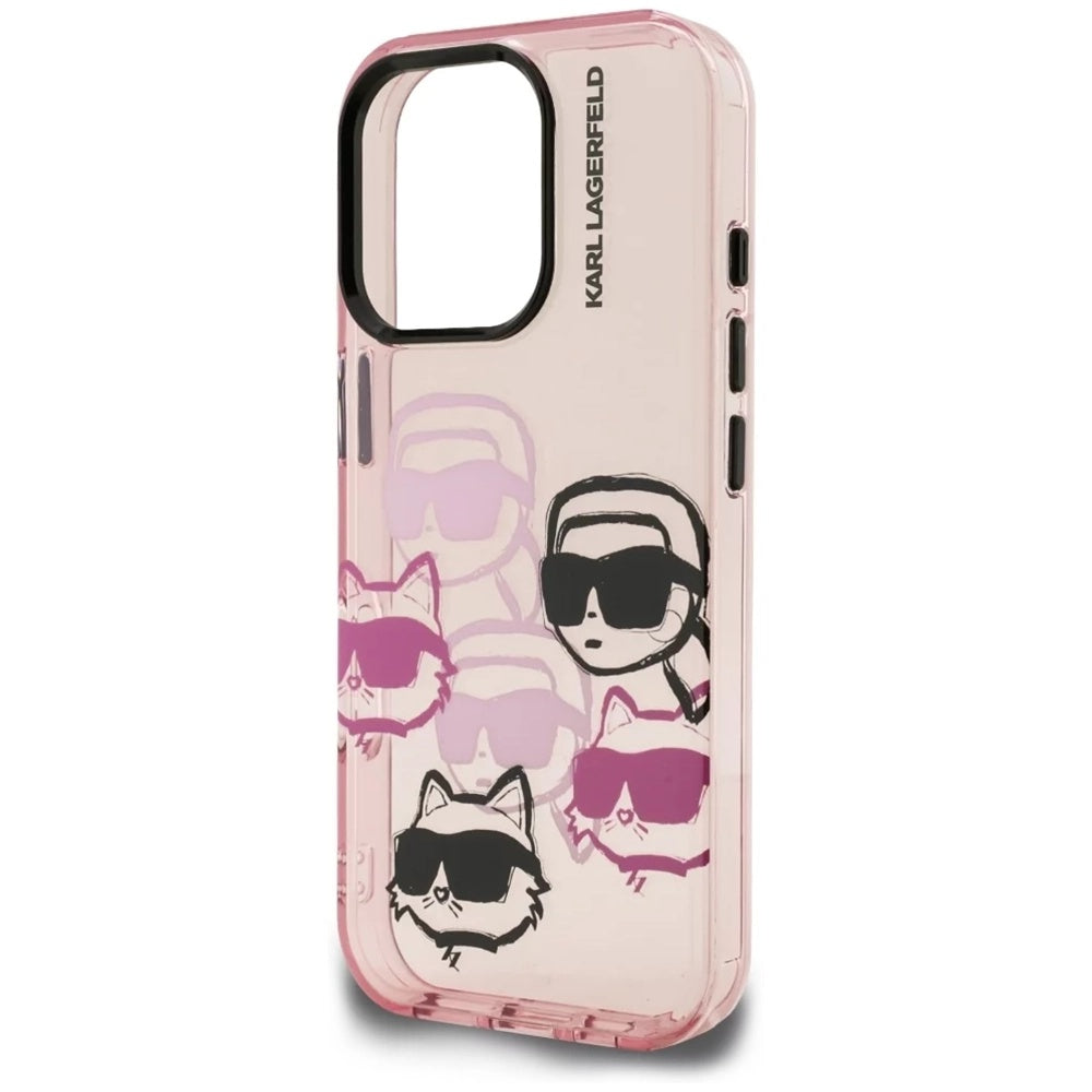 Futrola za Apple iPhone 16 Pro Max, Karl Lagerfeld, IML Luxury Multi Head Pattern, Roze
