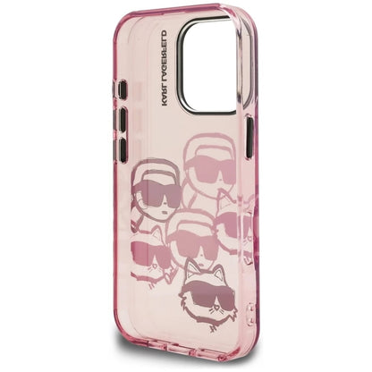 Futrola za Apple iPhone 16 Pro Max, Karl Lagerfeld, IML Luxury Multi Head Pattern, Roze