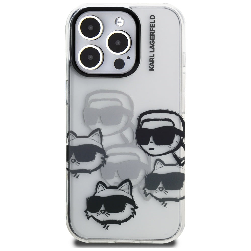 Futrola za Apple iPhone 16 Pro Max, Karl Lagerfeld, IML Luxury Multi Head Pattern, Providna
