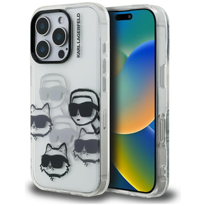 Futrola za Apple iPhone 16 Pro Max, Karl Lagerfeld, IML Luxury Multi Head Pattern, Providna