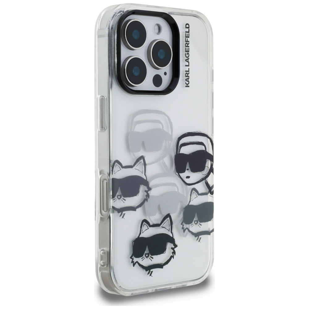 Futrola za Apple iPhone 16 Pro Max, Karl Lagerfeld, IML Luxury Multi Head Pattern, Providna