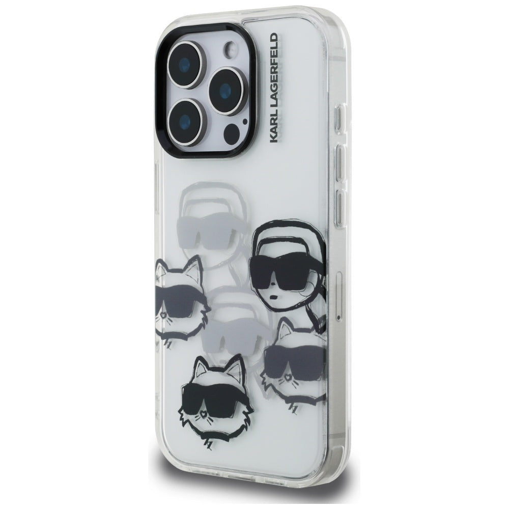 Futrola za Apple iPhone 16 Pro Max, Karl Lagerfeld, IML Luxury Multi Head Pattern, Providna