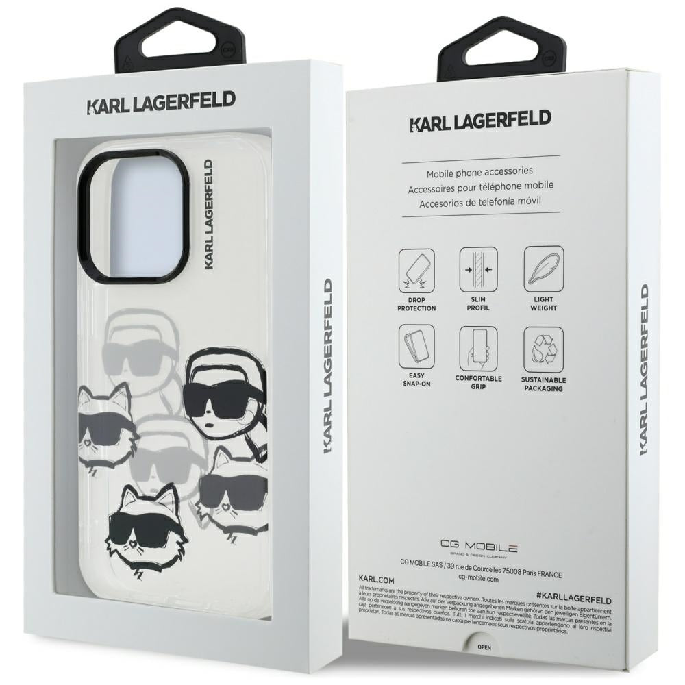 Futrola za Apple iPhone 16 Pro Max, Karl Lagerfeld, IML Luxury Multi Head Pattern, Providna