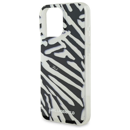 Futrola za Apple iPhone 16 Pro Max, Karl Lagerfeld, IML Luxury Zebra Pattern with Strap, Crna