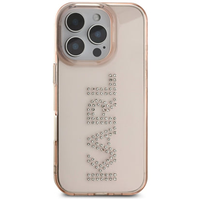 Futrola za Apple iPhone 16 Pro Max, Karl Lagerfeld, IML Rhinestones Pink Logo, Roze