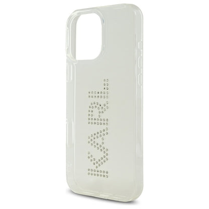 Futrola za Apple iPhone 16 Pro Max, Karl Lagerfeld, IML Rhinestones Transparent Logo, Transparentna