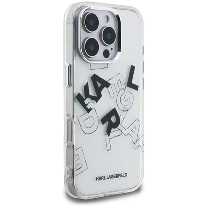 Futrola za Apple iPhone 16 Pro Max, Karl Lagerfeld, IML Sketched Graphic Logo, Transparentna