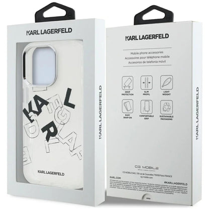 Futrola za Apple iPhone 16 Pro Max, Karl Lagerfeld, IML Sketched Graphic Logo, Transparentna