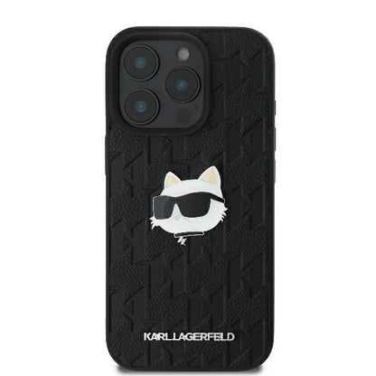 Futrola za Apple iPhone 16 Pro Max, Karl Lagerfeld, Monogram Choupette's Head, Crna