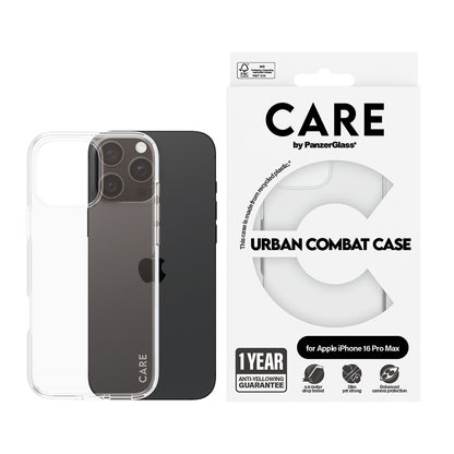 Futrola za Apple iPhone 16 Pro, PanzerGlass, Care Urban Combat, Providna