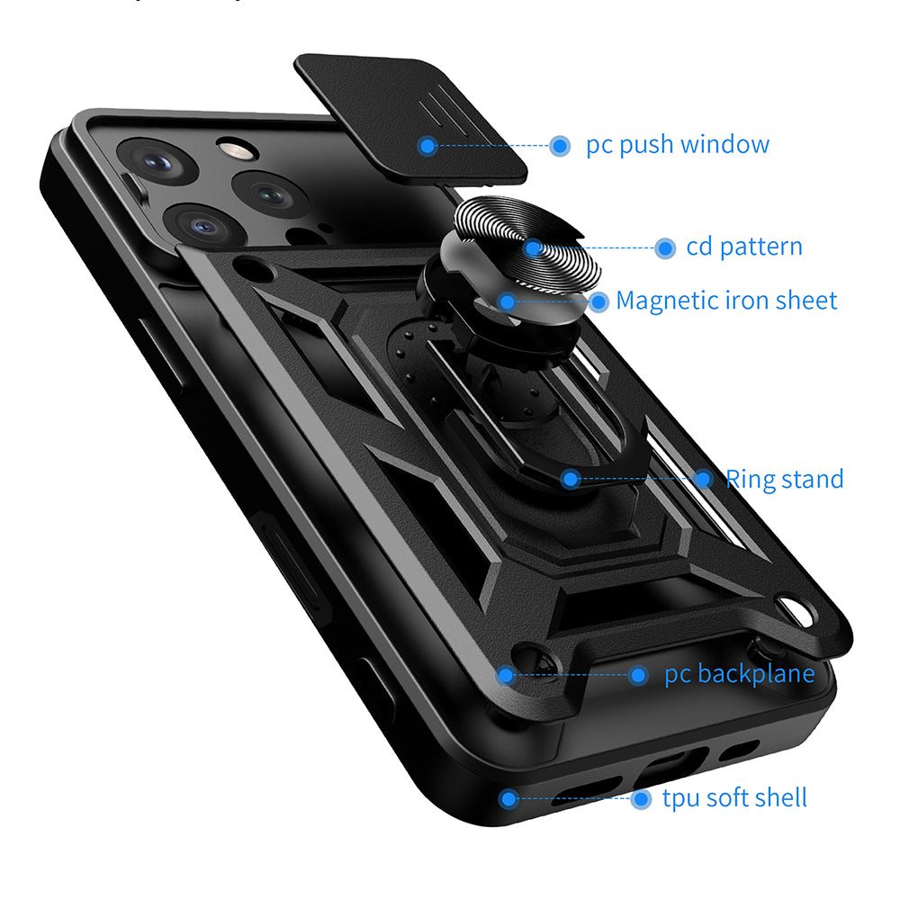 Futrola za Apple iPhone 16 Pro, Techsuit, CamShield, Crna