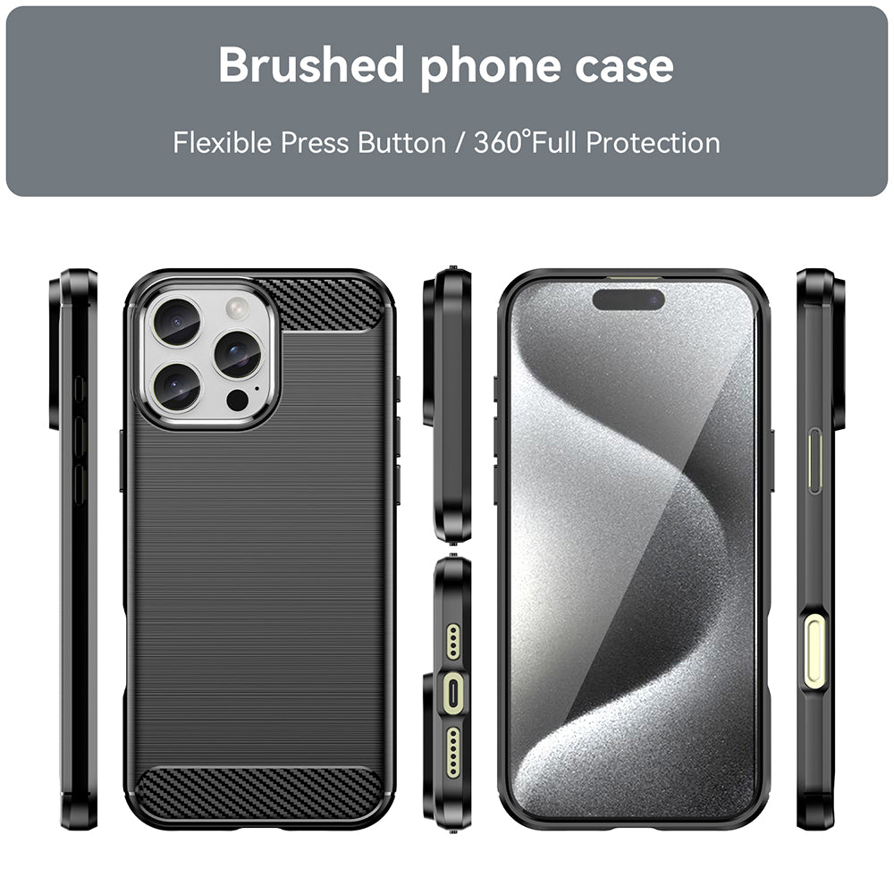 Futrola za Apple iPhone 16 Pro, Techsuit, Karbon, Crna
