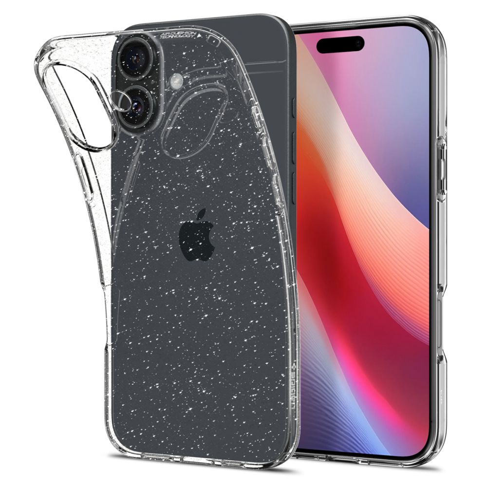 Futrola za Apple iPhone 16, Spigen, Liquid Crystal Glitter, Providna ACS08192