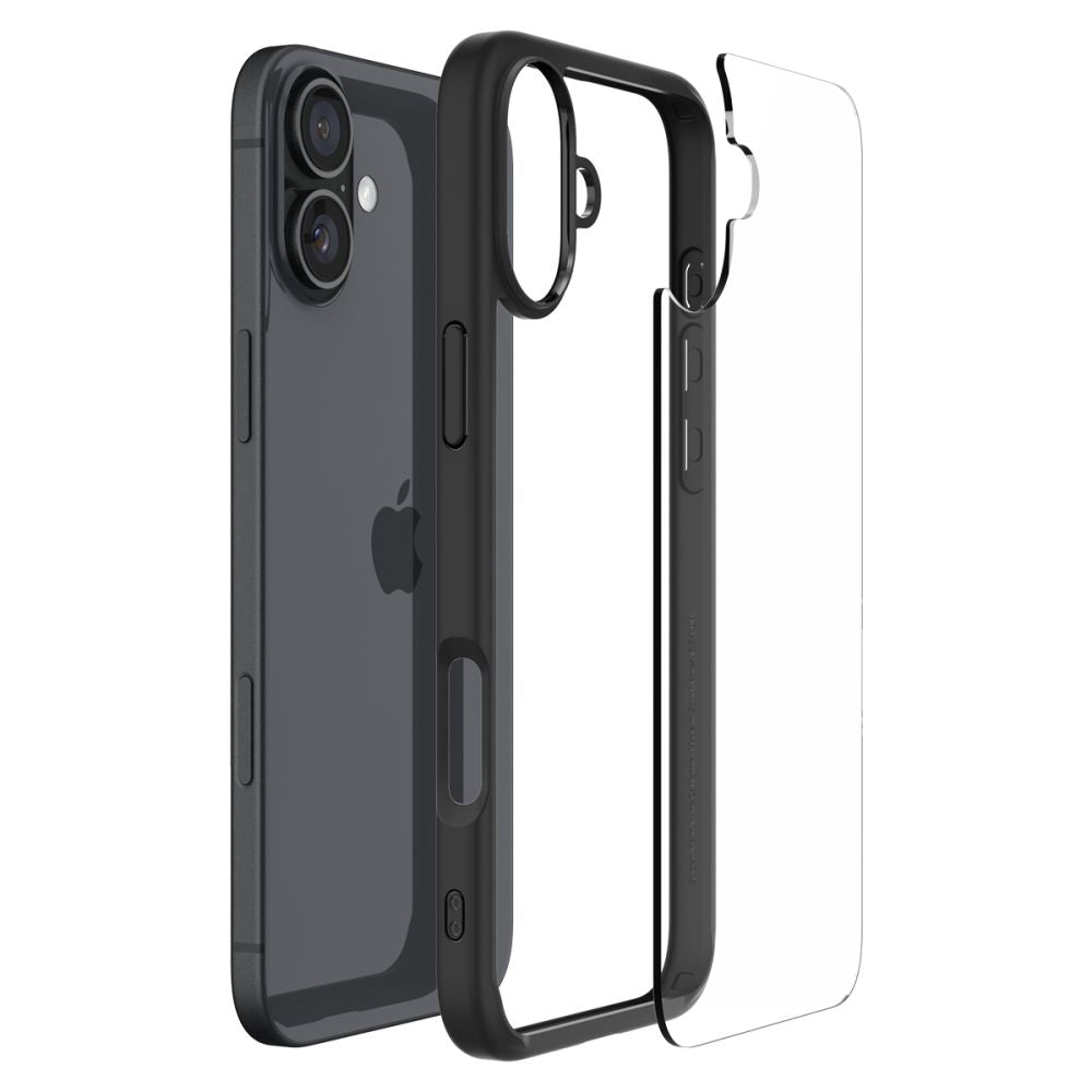 Futrola za Apple iPhone 16, Spigen, Ultra Hybrid, Crna Mat ACS08201