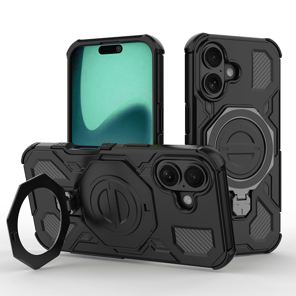 Futrola za Apple iPhone 16, Techsuit, Carbon Shield Pro, Crna